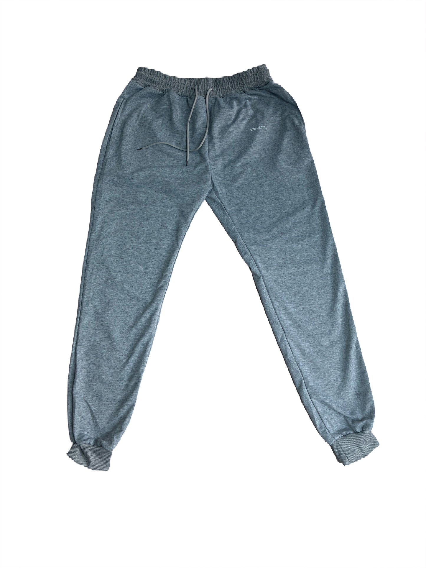 Dark grey men’s fitted jogging bottoms by GYMORDIE