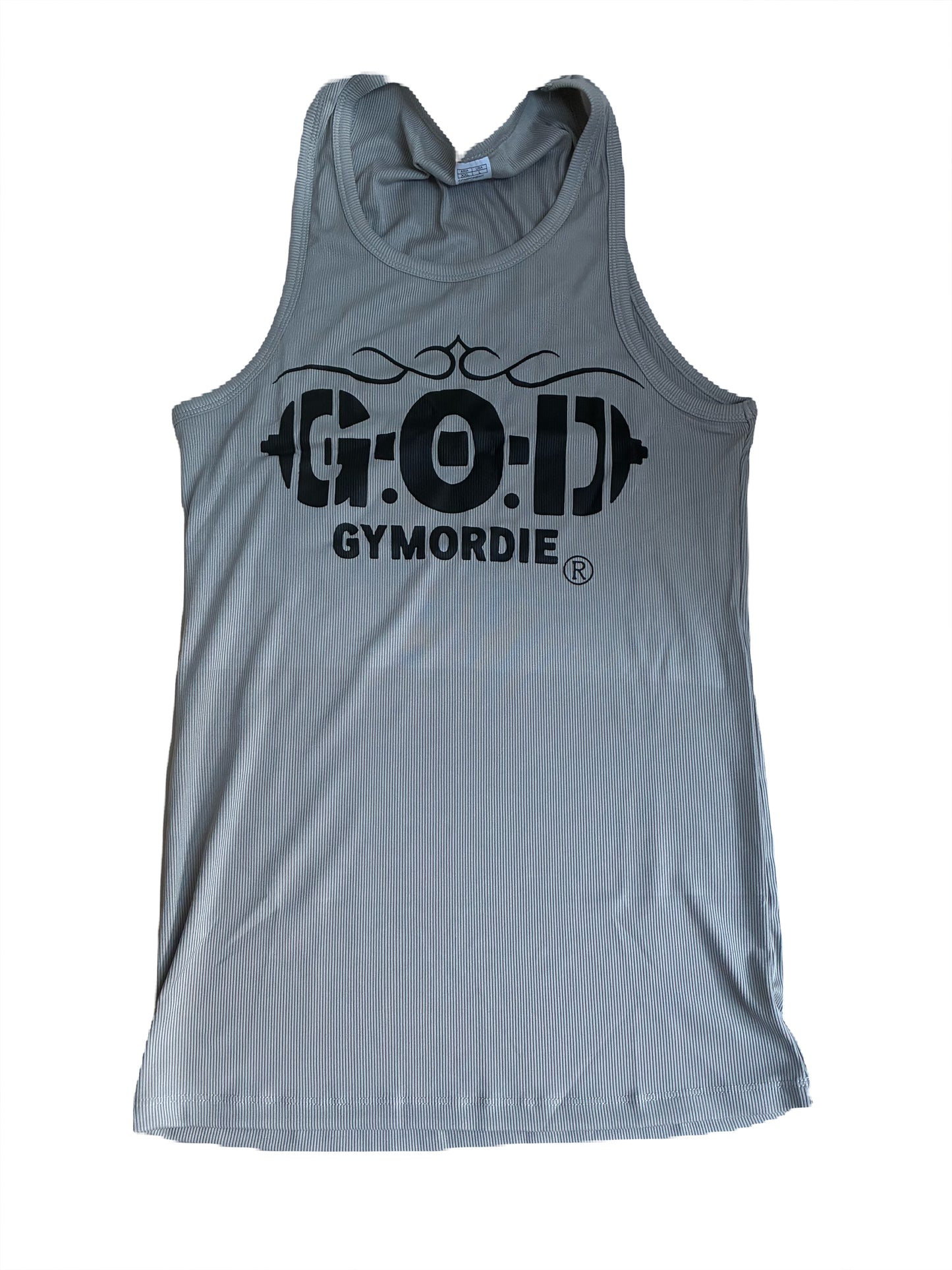 Men’s ribbed muscle fit stretch vest by GYMORDIE