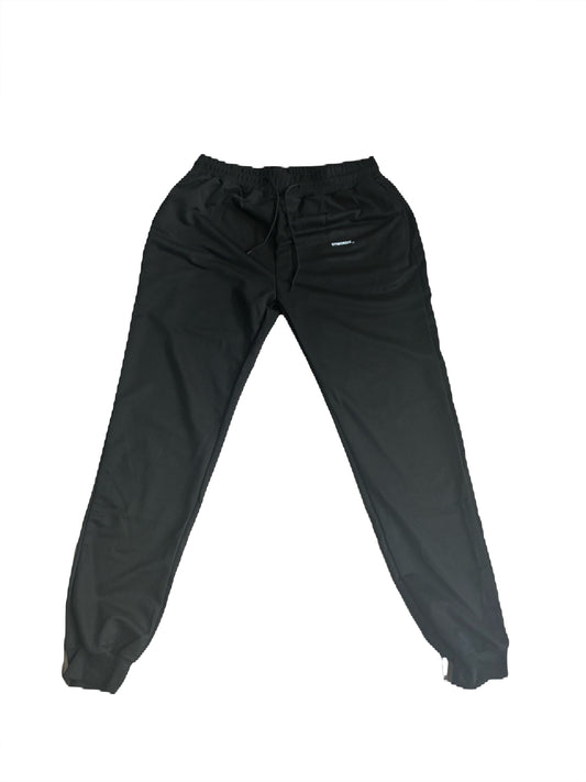 Black Fitted gym jogging bottoms by GYMORDIE