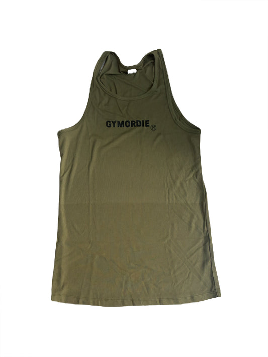 Men’s ribbed muscle fit stretch vest by GYMORDIE