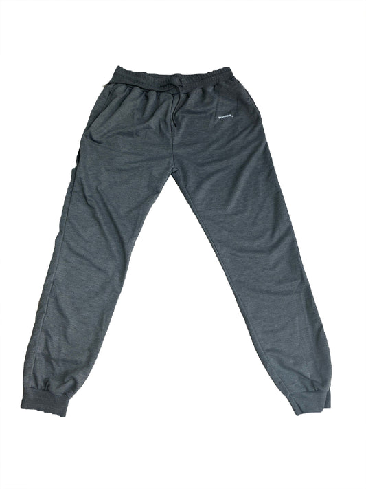 Dark grey men’s fitted jogging bottoms by GYMORDIE