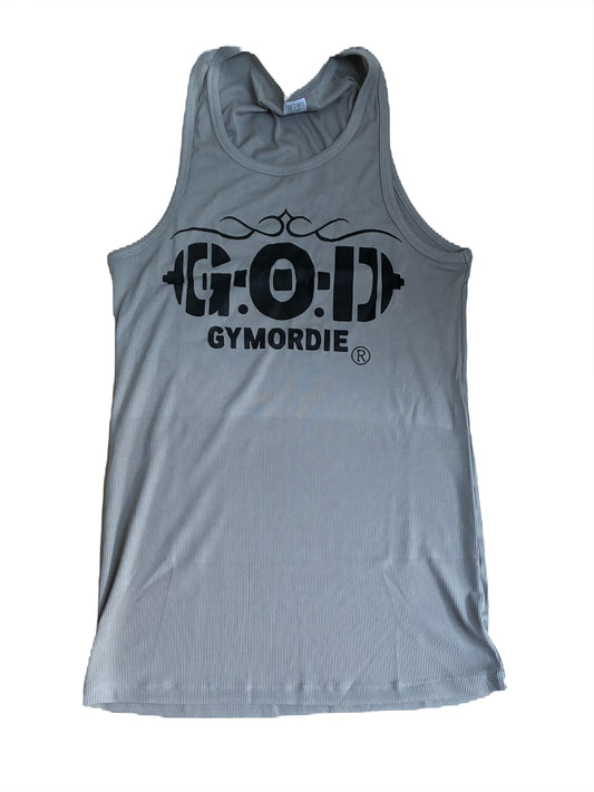Men’s ribbed muscle fit stretch vest by GYMORDIE